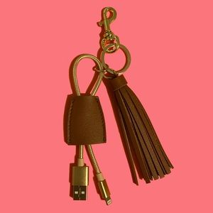 Leather Keychain iPhone Charger